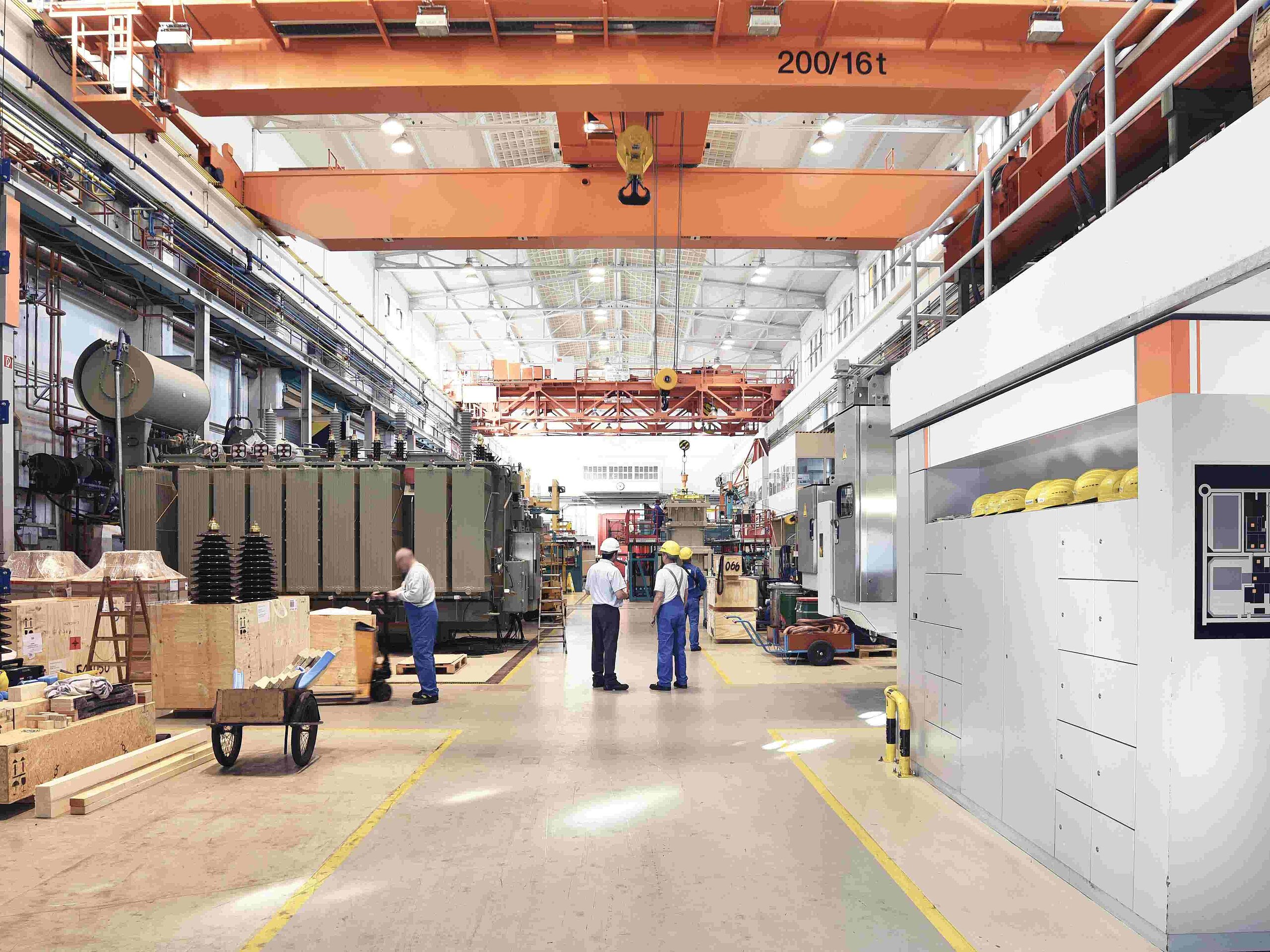 Industriehalle, Schallemissionsmessung