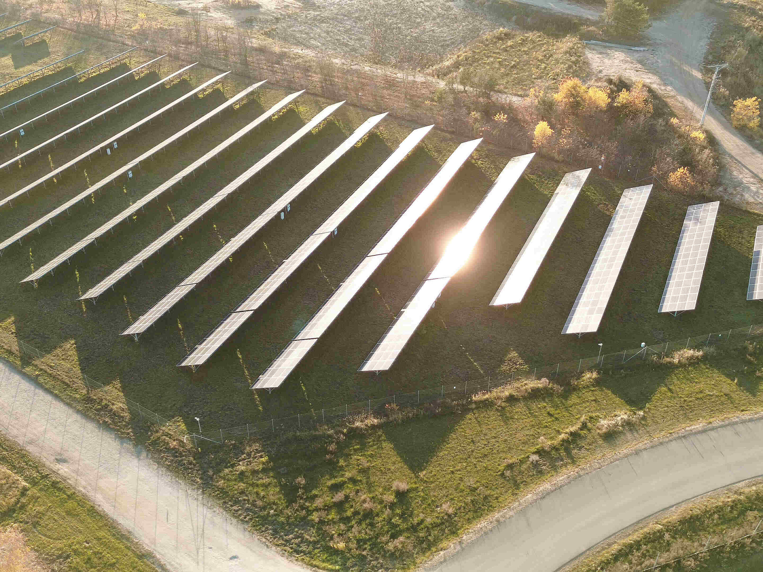 Blendung, Solarpanels