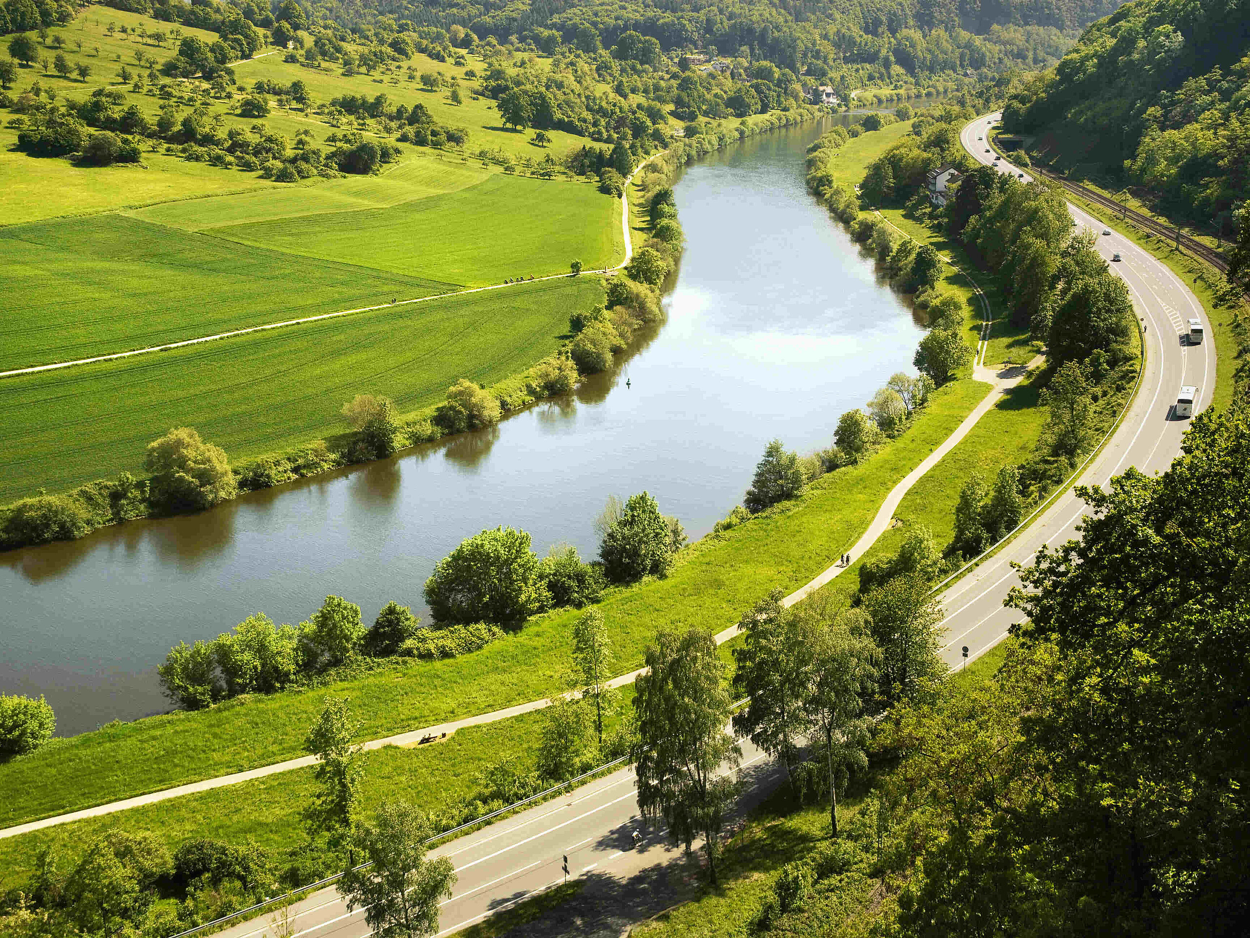 Fluss von oben