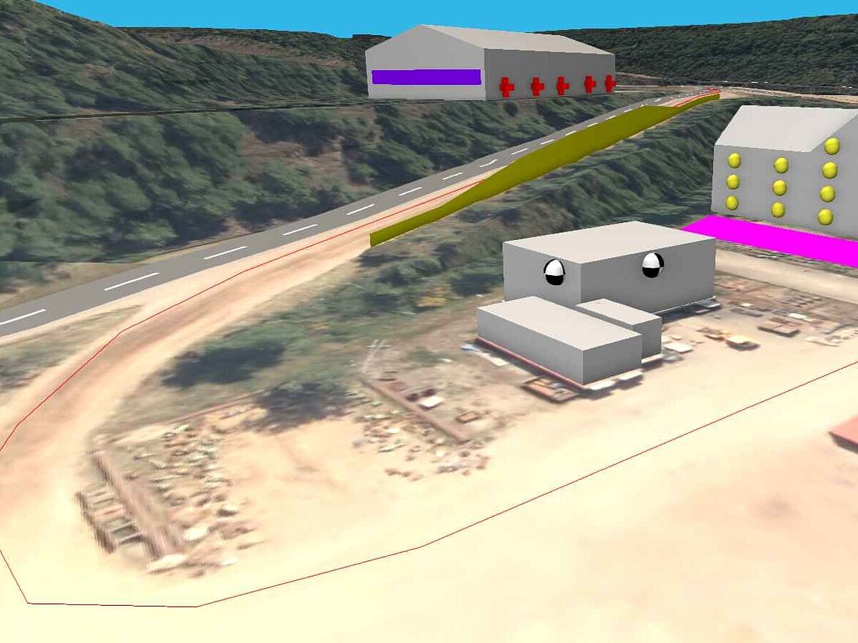 Environmental simulation CadnaA, computer simulation
