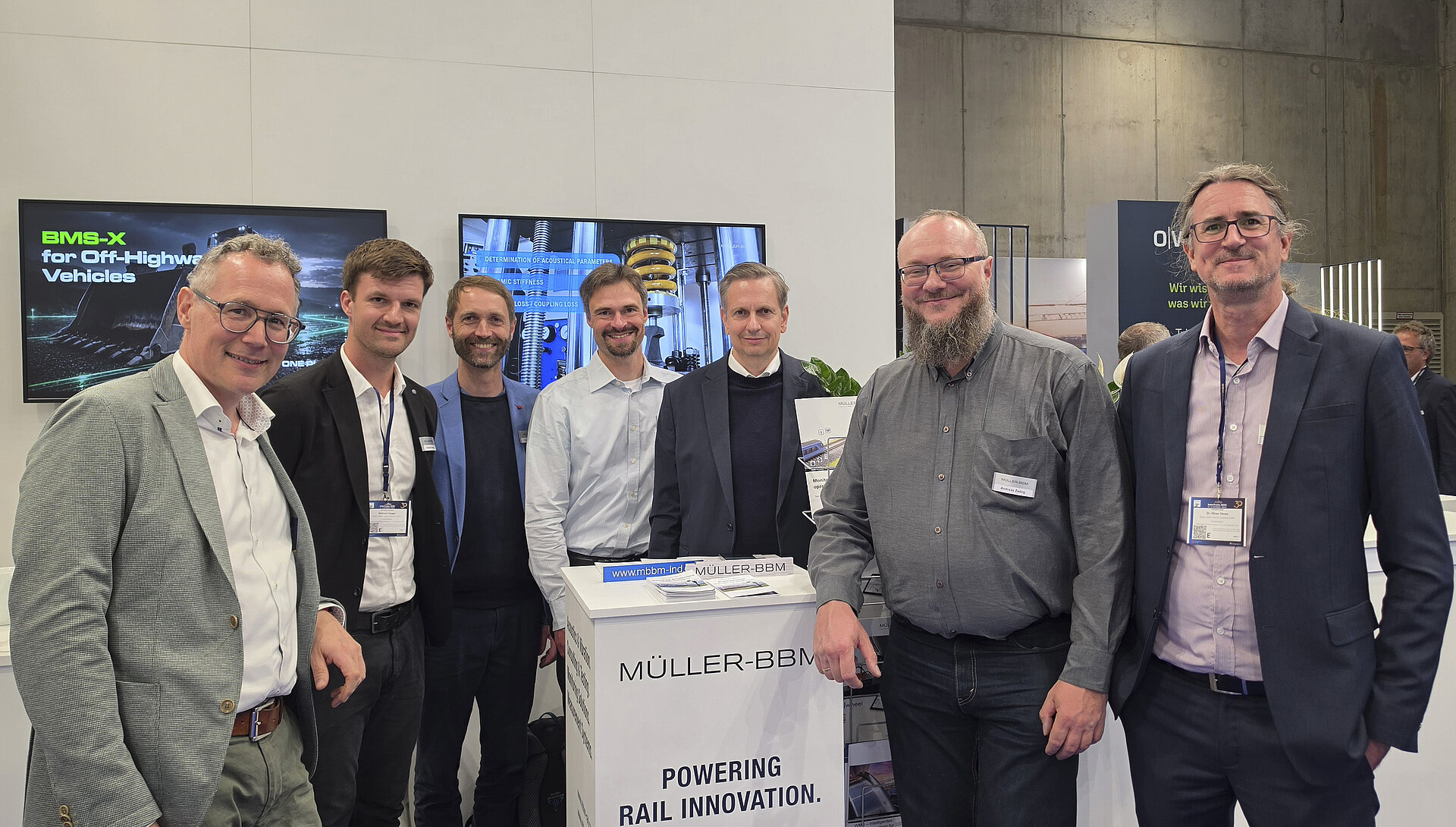 Mitarbeitende von Müller-BBM auf der InnoTrans 2026