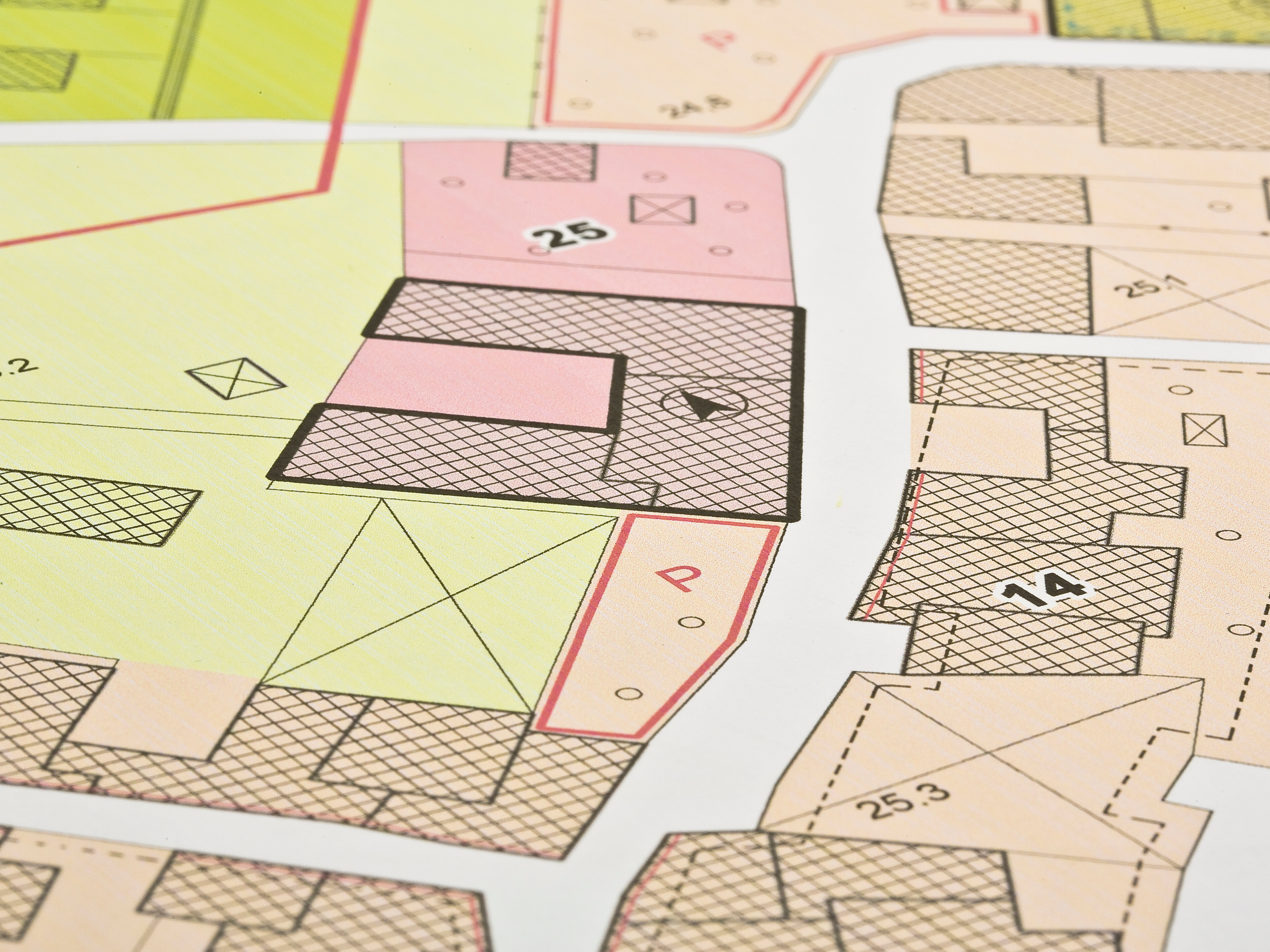 Gebäudeplan, Skizze, Städtebauliche Planung