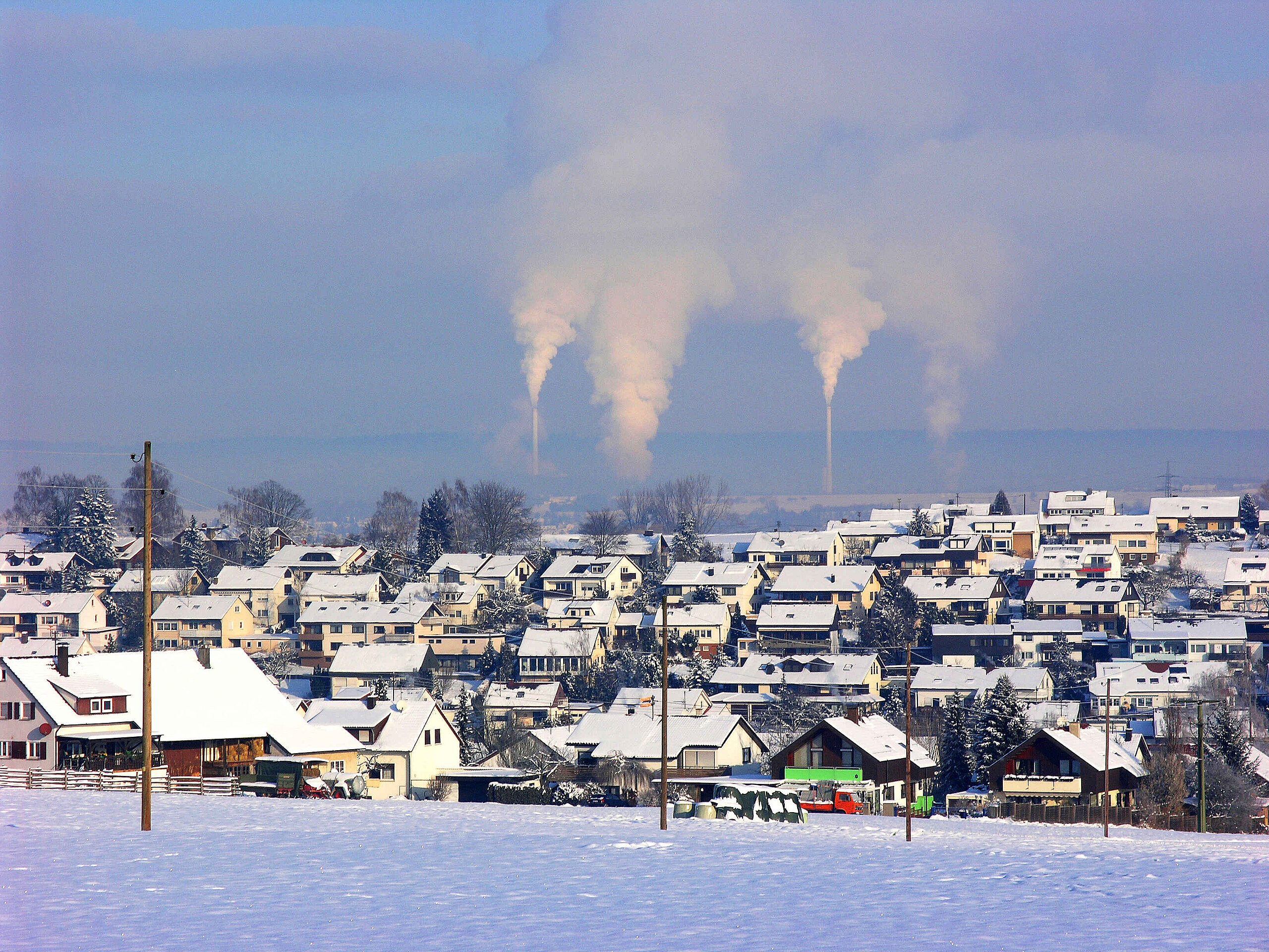 Heizkraftwerk Winter, Wohngebiet, Emissionen