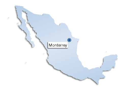 Standortkarte Monterrey (Mexiko)