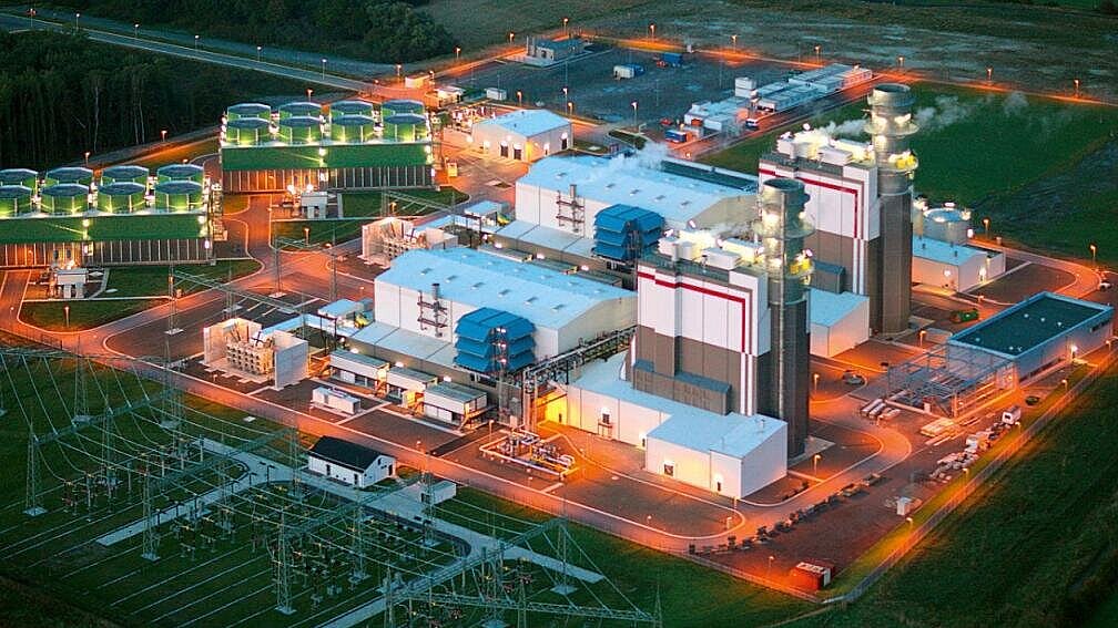 Industrial plant at night