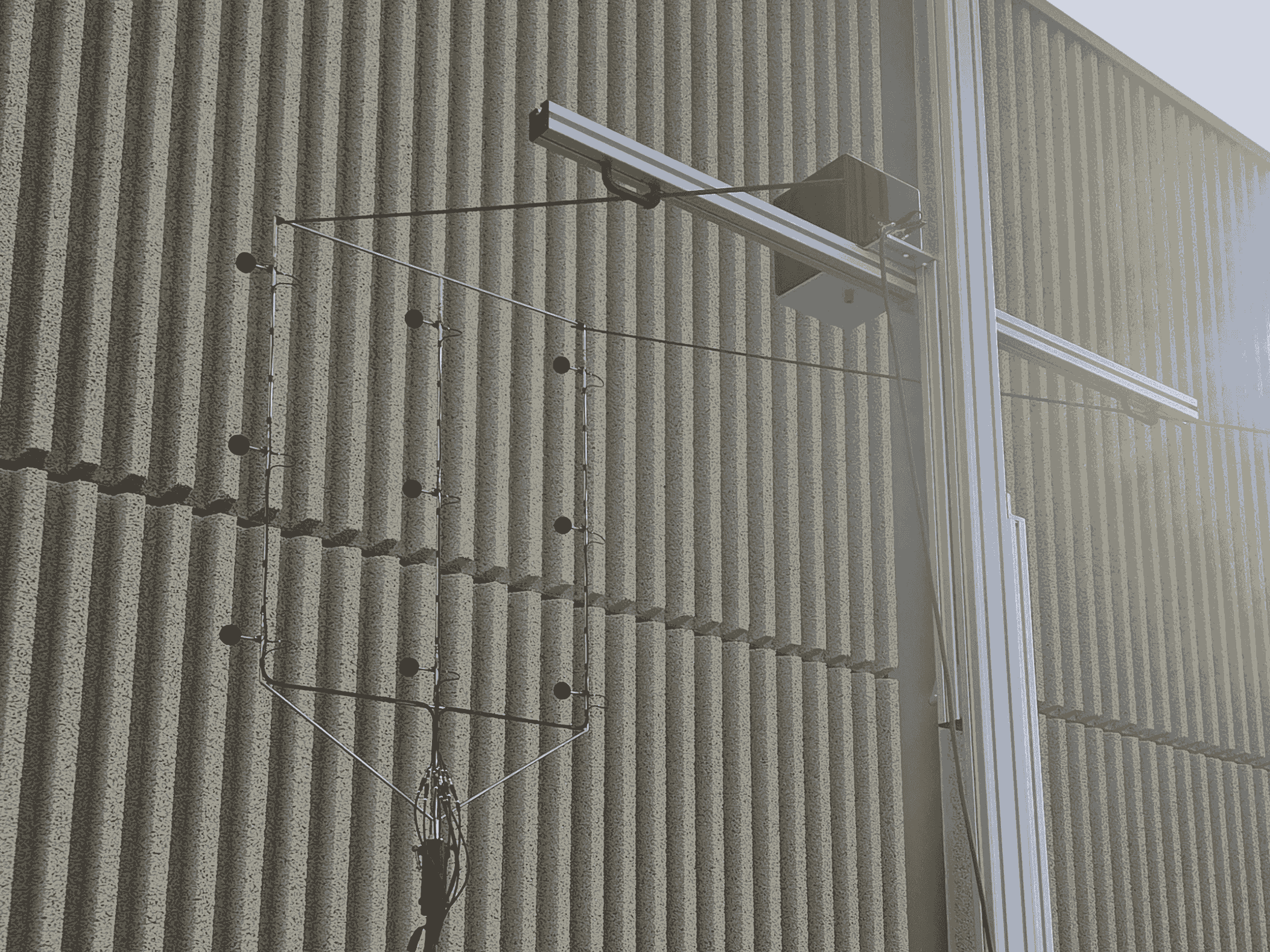 In-Situ Messungen an Lärmschutzwand bei Autobahn, Verkehr-Technologie