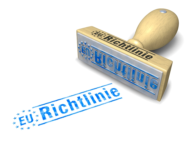 Stempel mit EU-Richtlinie