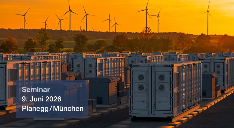 Batteriegroßspeicher (BESS) vor Windenergieanlagen