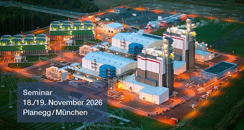 Seminarflyer mit der Abbildung einer Industrieanlage